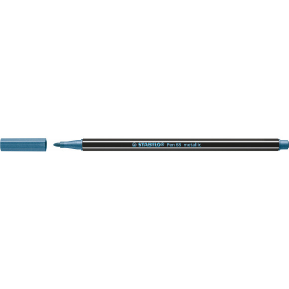 STABILO Pen 68 Viltstift Metallic Blauw