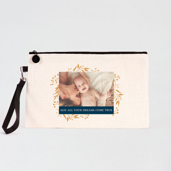 MIJN ONTWERP Tasje soft touch met foto en quote 1Size