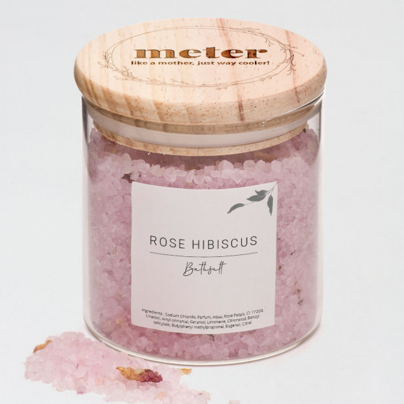 MIJN ONTWERP Glazen gepersonaliseerde pot met roze badzout 1Size