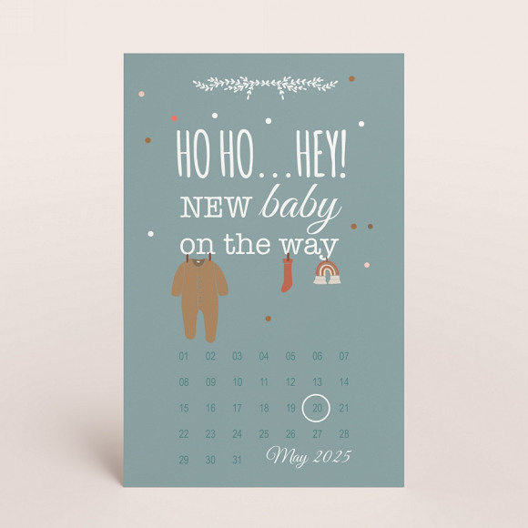 MA CRÉATION Carte de voeux annonce de grossesse calendrier 1Size