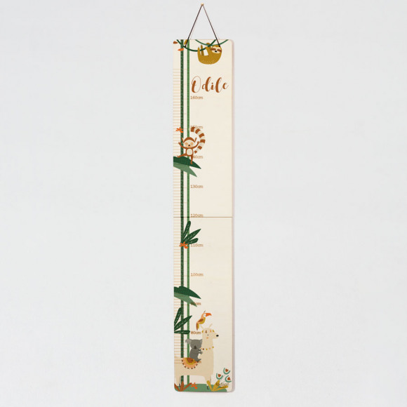 MIJN ONTWERP Houten groeimeter met luiaard 1Size