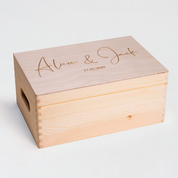 MIJN ONTWERP Houten memory box | klapdeksel 1Size