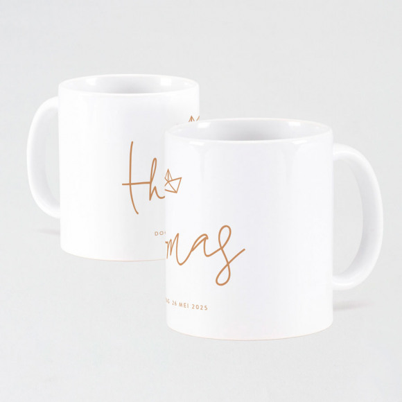 MIJN ONTWERP Gepersonaliseerde mok met tekst 1Size