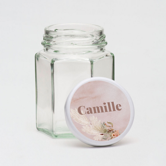MA CRÉATION Sticker met naam en pampas (4,4 cm) 1Size