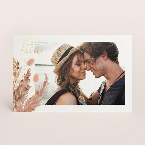 MA CRÉATION Boho bedankkaartje met foto en goudfolie 1Size