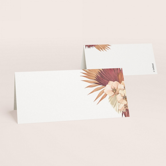 MA CRÉATION Boho tafelkaartje met terra bloemen 1Size