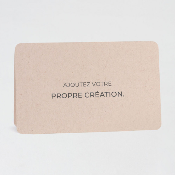 MA CRÉATION Carte double horizontale kraft 100% personnalisable 17 x 11 cm coins arrondis Non applicable 1Size