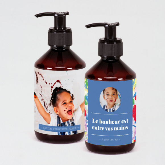 MIJN ONTWERP Set distributeurs savon + lotion hydratante mains bonheur NoColour 1Size