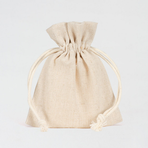 MA CRÉATION Pochon tissu baptême 100% coton - beige 1Size