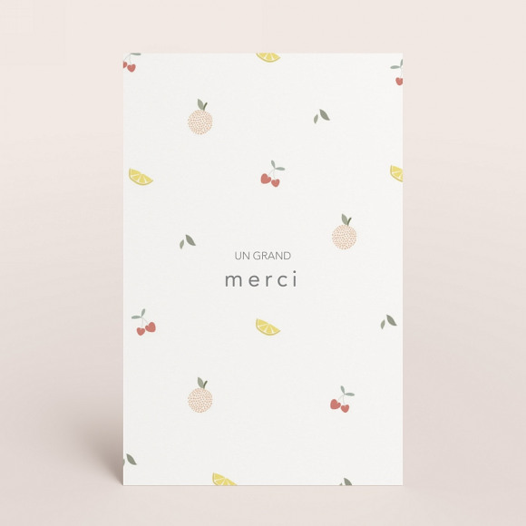 MA CRÉATION Carte remerciement naissance 3 fruits d'été 1Size