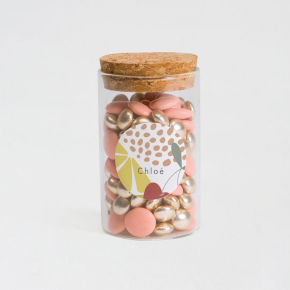 MA CRÉATION Ronde naamsticker Tutti Frutti (4,4 cm) 1Size