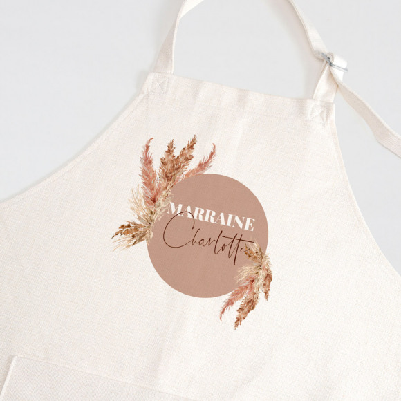 MIJN ONTWERP Tablier de cuisine Fleurs bohème 1Size