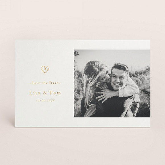 MA CRÉATION Save the date mariage chic avec dorure 1Size