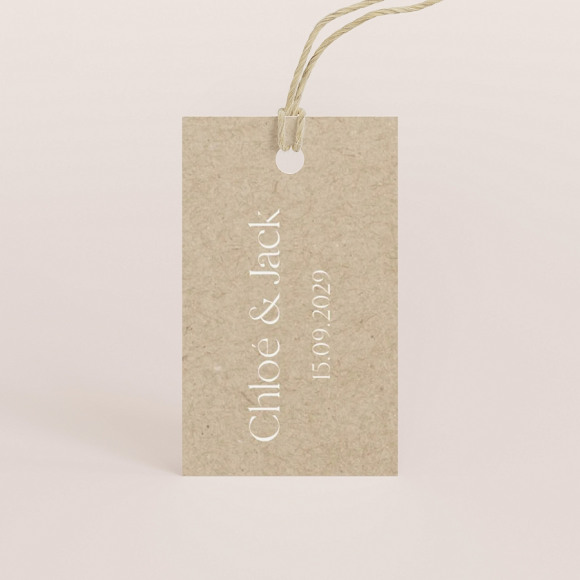 MA CRÉATION Etiquette mariage à personnaliser effet kraft 1Size