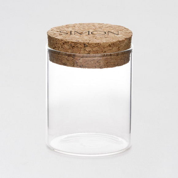 MA CRÉATION Contenant verre avec bouchon en liège 1Size