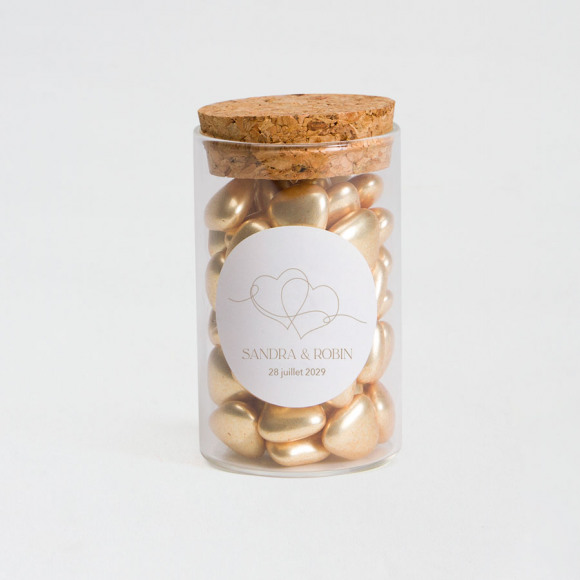 MIJN ONTWERP Etiquette autocollante mariage romantique 1Size