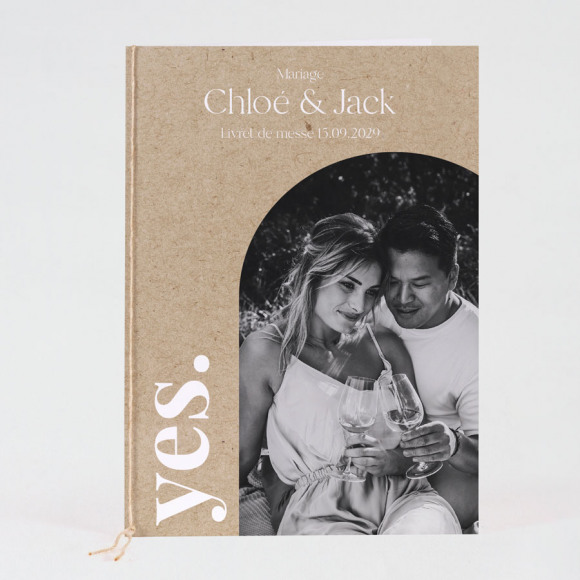 MIJN ONTWERP Livret de message mariage effet kraft 1Size