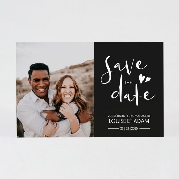 MA CRÉATION Save the date chic en noir Non applicable 1Size