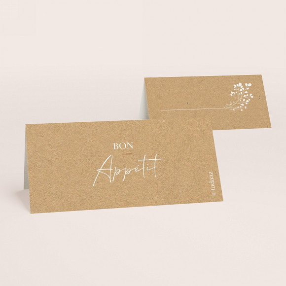 MIJN ONTWERP Marque place baptême kraft 1Size
