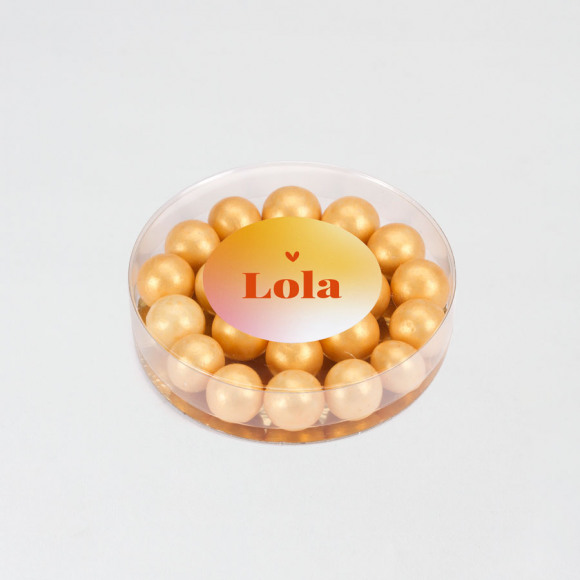 MA CRÉATION Ronde naamsticker colorblocking ombre (4,4cm) 1Size