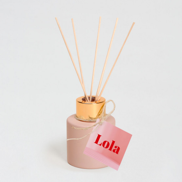 MIJN ONTWERP Kleurrijk vierkant labeltje met naam van je kindje 1Size