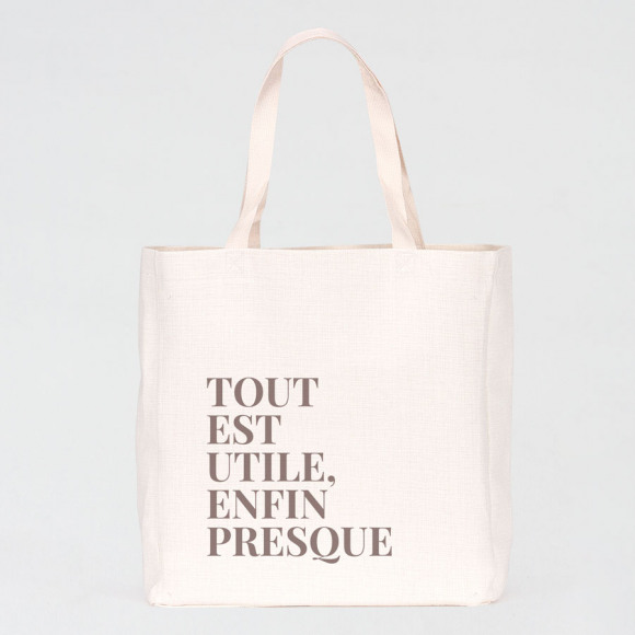 MIJN ONTWERP Maxi tote bag personnalisable à message 1Size