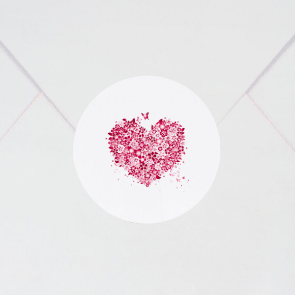 MIJN ONTWERP Sticker Amour coeur pétales 1Size