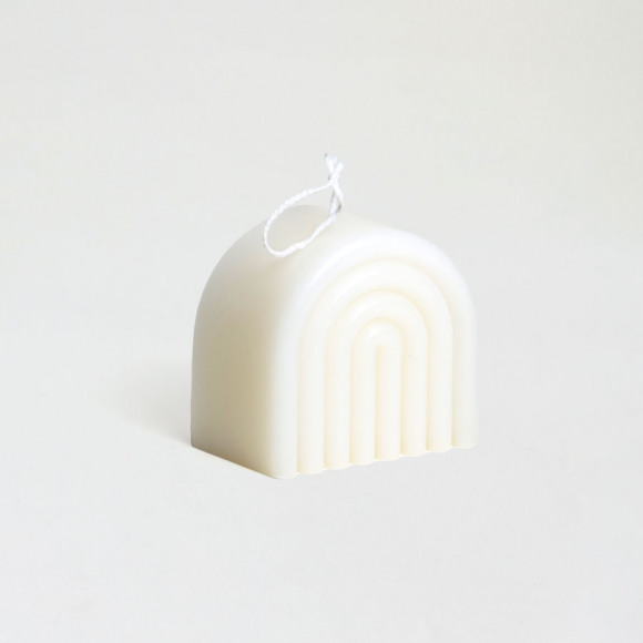 MIJN ONTWERP Bougie arc-en-ciel blanche 1Size
