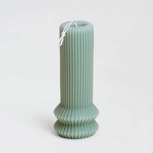 MIJN ONTWERP Bougie fête striée vert 1Size