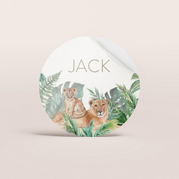 MA CRÉATION Ronde jungle sticker (4,4 cm) 1Size
