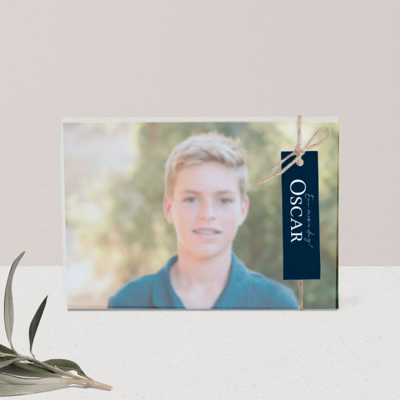 MAAK JE ONTWERP Bedankkaartje vijfluikje foto, kalkpapier en label 1Size