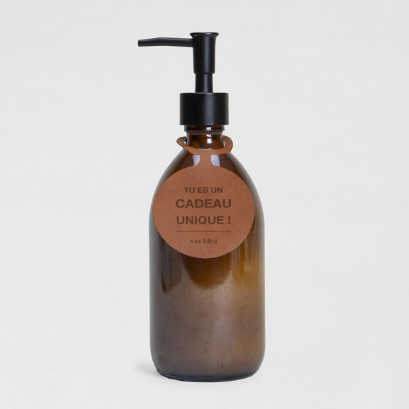 MIJN ONTWERP Distributeur de savon avec message sur étiquette imitation cuir NoColour 1Size