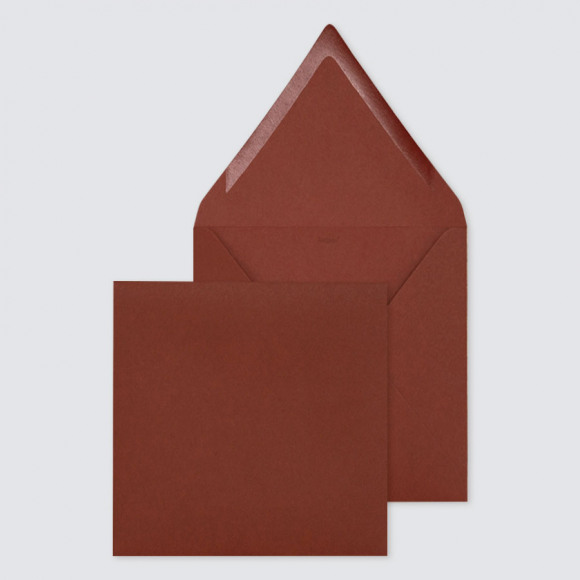 MA CRÉATION Roestbruine envelop met puntklep 1Size