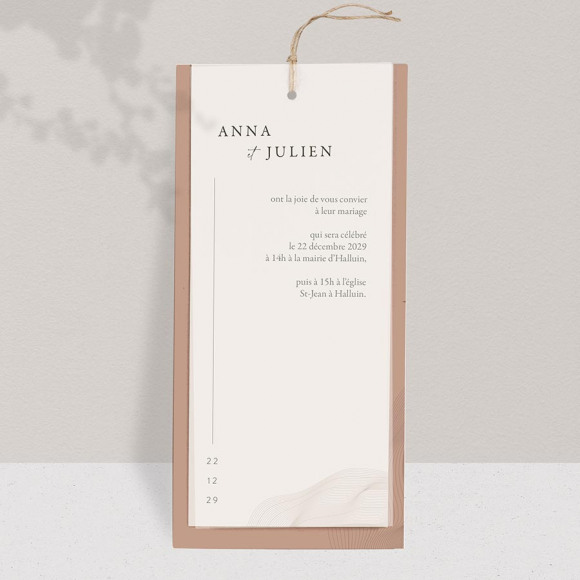MIJN ONTWERP Faire part mariage trio de cartons et calque 1Size