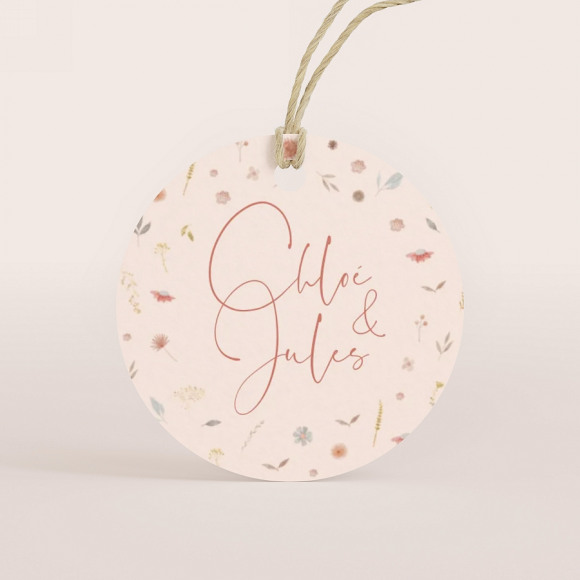 MIJN ONTWERP Etiquette personnalisée mariage balade florale 1Size