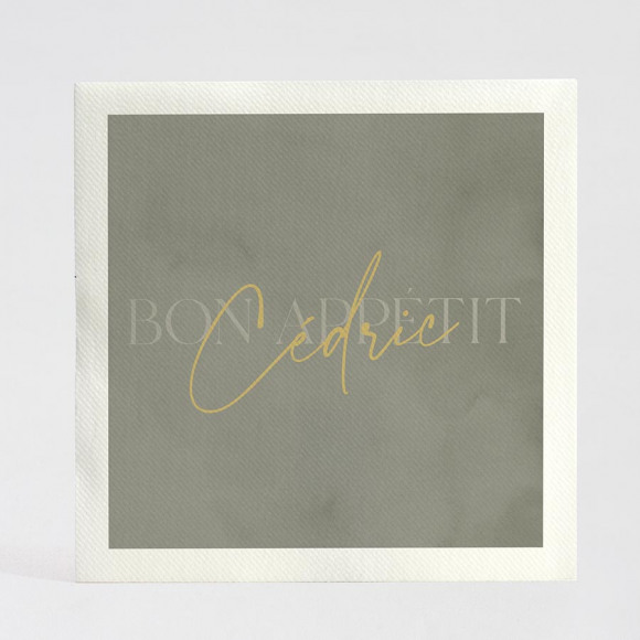 MIJN ONTWERP Serviette communion personnalisée minimaliste - Lot de 9 1Size