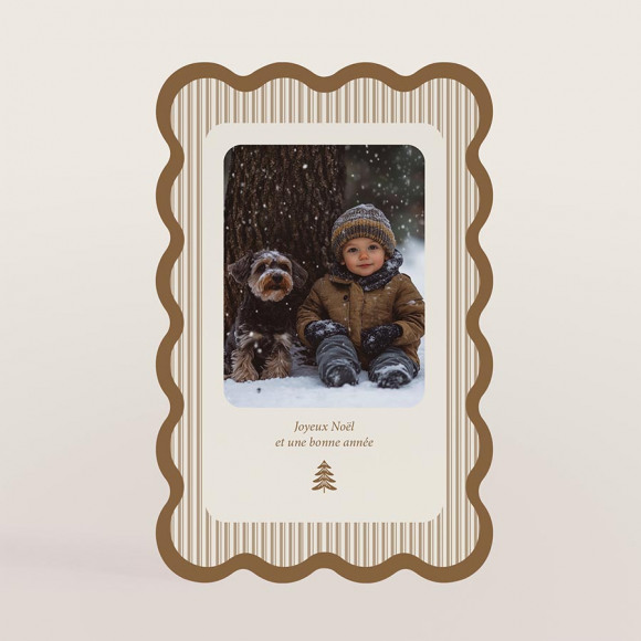 MA CRÉATION Carte de vœux Joyeux Noël forme originale 1Size