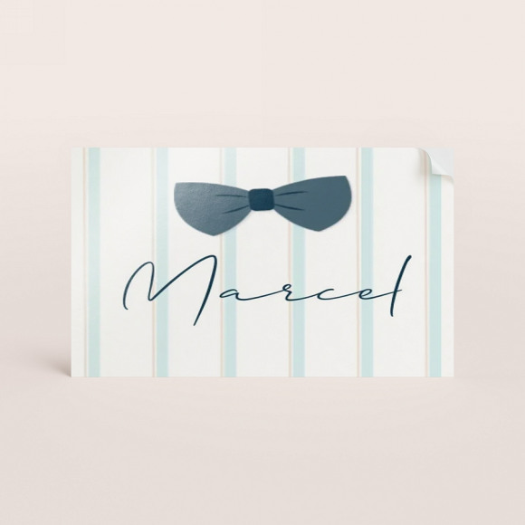 MA CRÉATION Naamsticker met schattig strikje (3,7 cm) 1Size