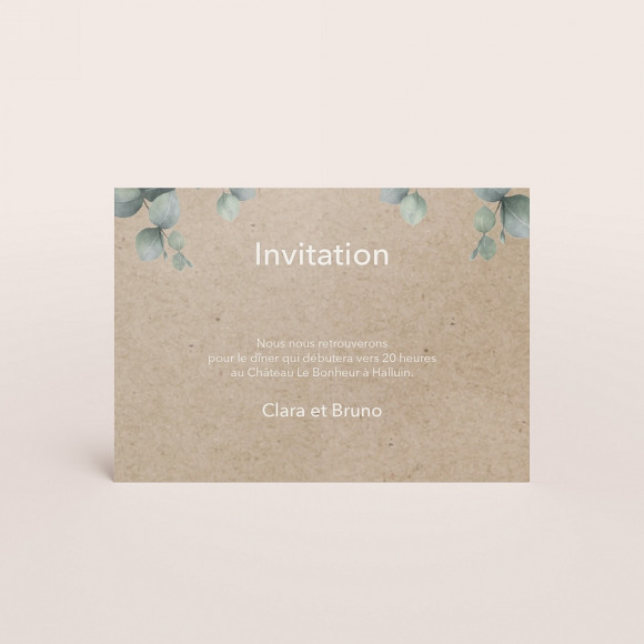 MA CRÉATION Carte invitation mariage eucalyptus 1Size