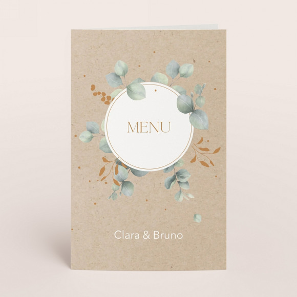 MA CRÉATION Menu mariage eucalyptus 1Size