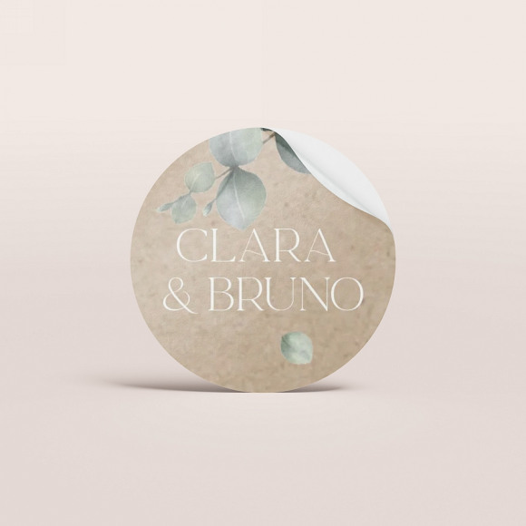 MA CRÉATION Sticker mariage autocollant eucalyptus 1Size
