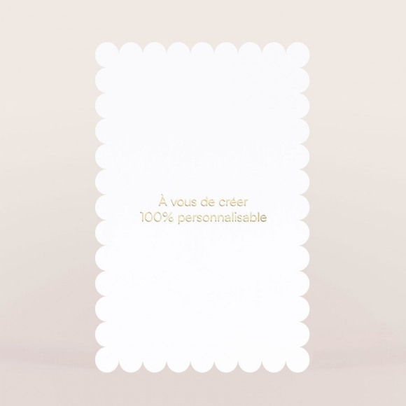 MA CRÉATION Carte minimaliste bords petit biscuit et dorure portrait 1Size