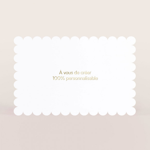 MA CRÉATION Carte minimaliste bords petit biscuit et dorure 1Size