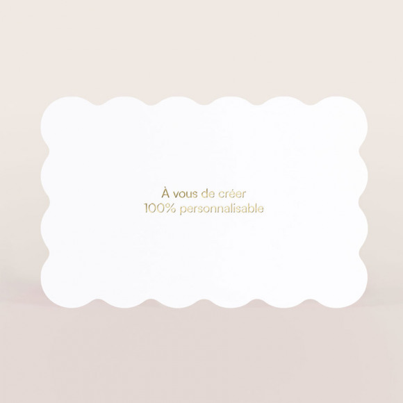MA CRÉATION Carte minimaliste bords ondulés et dorure 1Size