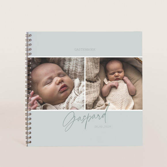 MA CRÉATION Babyborrel gastenboek met foto's en naam 1Size