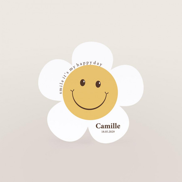 MIJN ONTWERP Bloem emoji uitnodiging 1Size