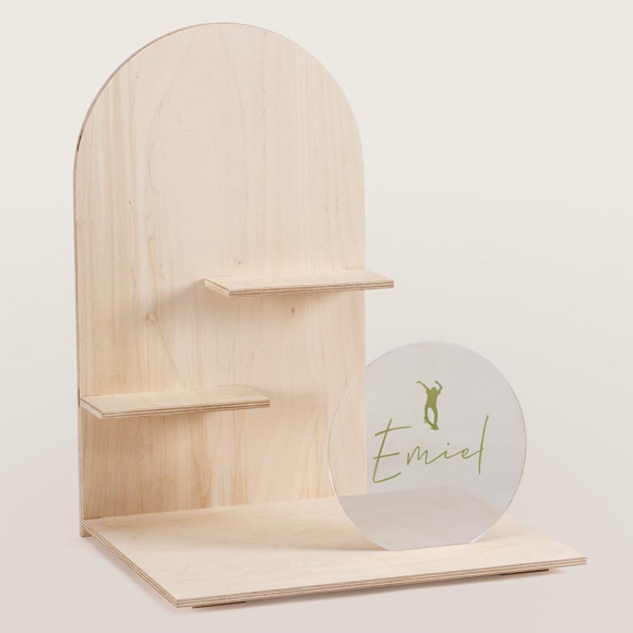 MIJN ONTWERP Présentoir dragées communion en bois prénom sur plexi 1Size