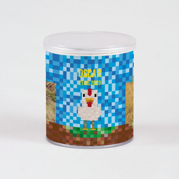 MIJN ONTWERP Gepixelde chipswikkel in game thema met foto's 1Size
