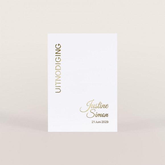 MA CRÉATION Chique, minimalistisch receptiekaartje met goudfolie 1Size
