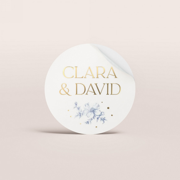 MIJN ONTWERP Sticker mariage vintage symphonie florale 1Size